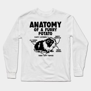 Guinea Pig Anatomy Of A Furry Potato Long Sleeve T-Shirt